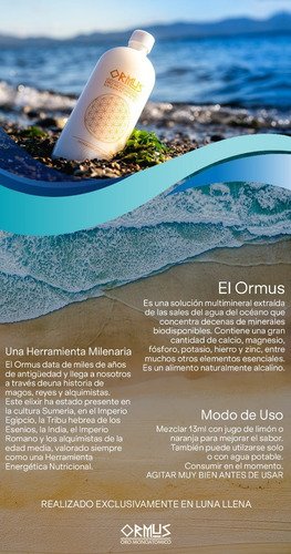 Combo 1 Ormus 500ml + Crema Oro Liv 200ml + Gel Cobre 200ml