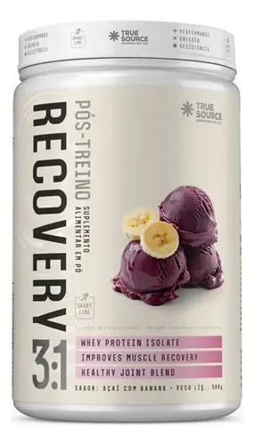 Pós-treino Recovery Açaí Com Banana 900g True Source Sabor Sem sa...