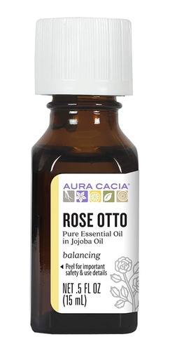 Aura Cacia A. Esencial Rose Otto En Aceite De Jojoba 15ml