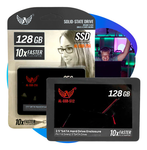Disco Sólido Interno Altomex 128gb Al-ssd-128 Ssd 2,5 Cor Preto