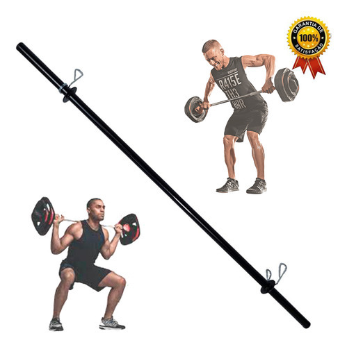 Barra Oca 150cm  - Treino Pump  Para Musculação Cor Preto