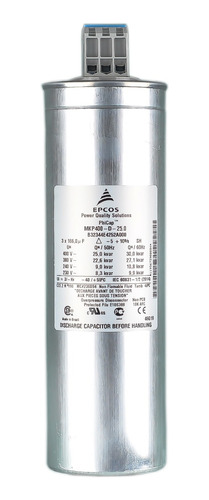 Capacitor Trifásico Epcos Phicap 25 Kvar. 3 X 400v