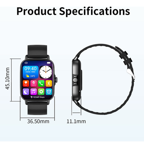 Reloj Inteligente Bluetooth Llamada Impermeable Reloj Inteli