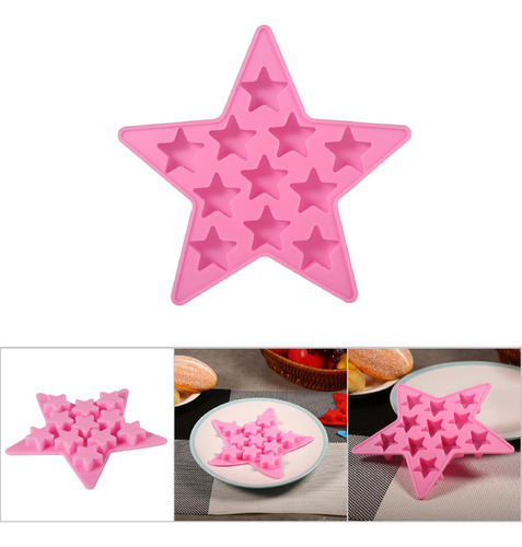 Cubitera Silicona Cinco Estrellas Congelar Molde Herramienta