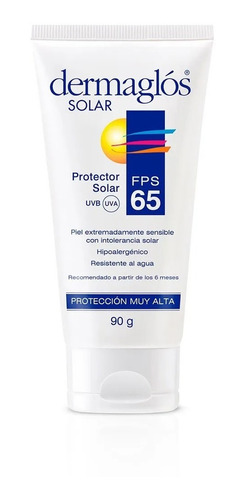 Protector Solar Dermaglós Fps 65  En Crema De 90 g
