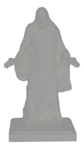 Miniatura Jesus Cristo Braços Abertos Decoração Católico Fé Cor Branco