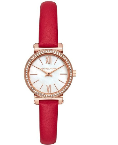 Reloj Michael Kors Petit Sofie Rojo 26 Mm