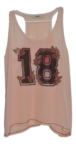 Musculosa Larga Transparente Marca Sweet Talle L
