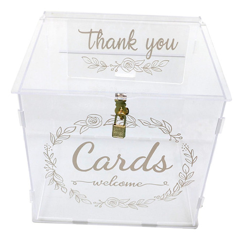 Caja Para Tarjetas De Boda Con Cerradura Compatible Con Baby