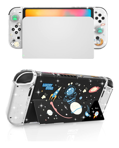 Funda Negra Galaxia Soporte Para Nintendo Switch