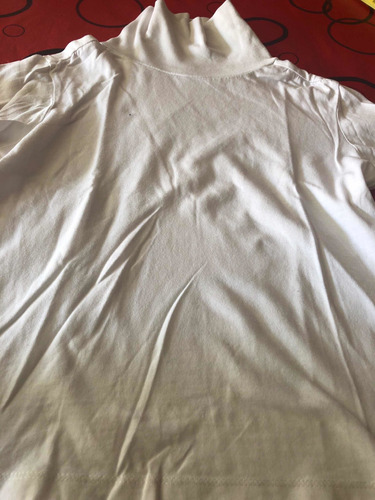 Polera Blanca Talle 7/8. 128 Cm Importada