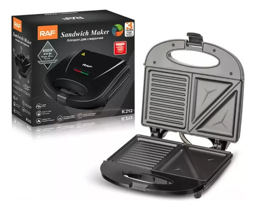 Sandwichera Eléctrica Plancha Tostadora De Sándwiches 850w