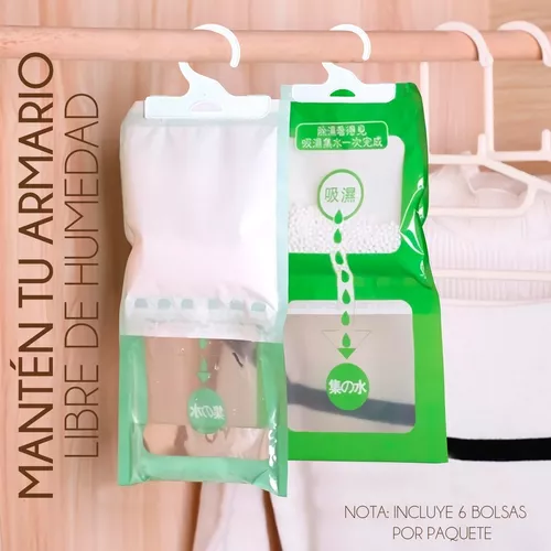 Raiv Global - Pack 5 Bolsas Antihumedad Armarios x 500 ml -  Deshumidificador Armarios Ropa - Solucion para Quitar Humedad en Armarios -  Bolsas Anti Humedad Armarios Absorbe Humedad Armarios (5) : :  Hogar y cocina