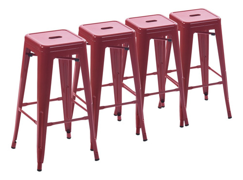 Imagen 1 de 16 de Set X 4 Banquetas Taburete Tolix Desayunadora Cocina 76 Cm