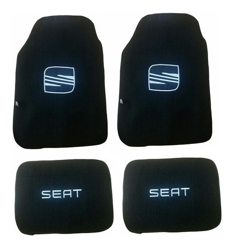 Kit 4 Tapetes Alfombra Bordados Seat Ibiza 2010