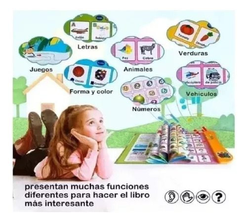 Libro Interactivo Mi E-book En Español Para Aprender A Leer
