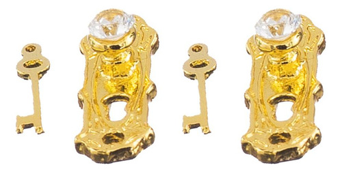2 X 2 Pares De Perillas De Cristal En Miniatura Para Casa De