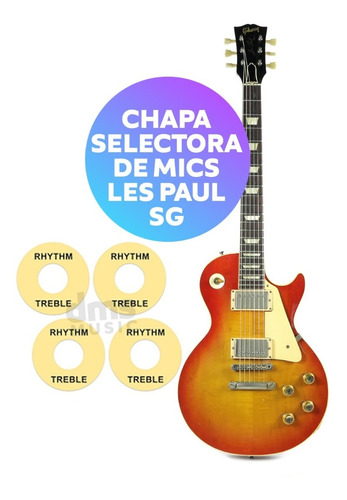 Tapa Arandela Chapa Selectora Rhythm Treble Para Les Paul Sg