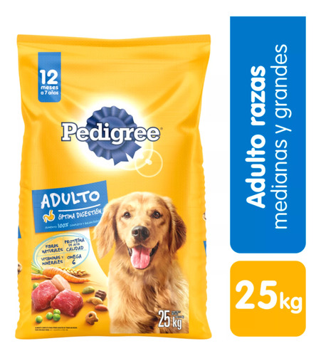 Alimento Seco Para Perro Pedigree Adulto Raza Grande 25kg