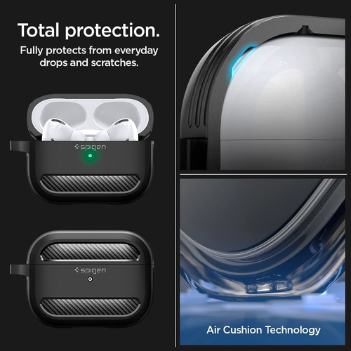 Imagen 6 de 7 de Funda Con Llavero Spigen Rugged Armor AirPods Pro 2 Gen 2022