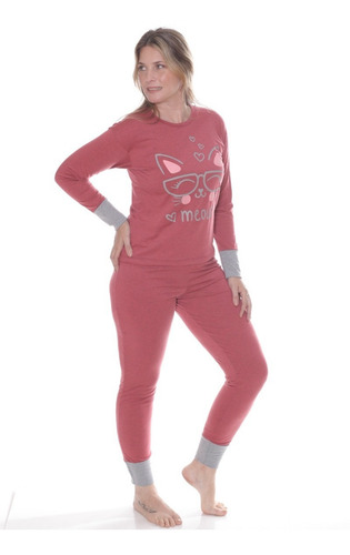 Imagen 3 de 9 de Pijama De Invierno Mujer Talles Grandes 619