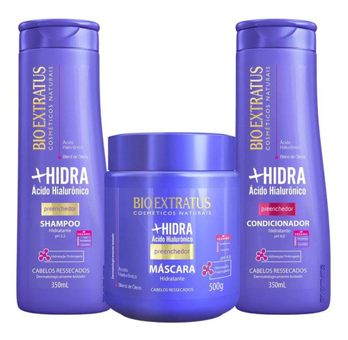  Hidra Bio Extratus Preenchedor Shampoo Condic E Másc 500g