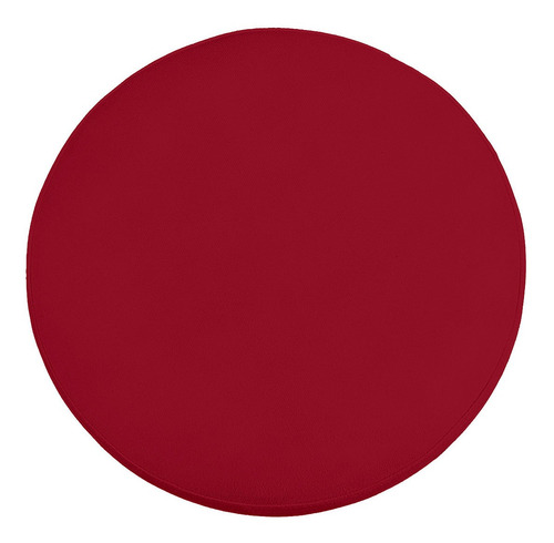 Puff Cilindro Live Para Sala E Quarto Suede - Jylcrom Cor Vermelho