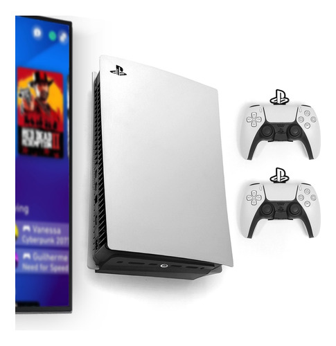 Soporte Base Colgar Pared Playstation 5 - Ps5 + 2 Sop Contro