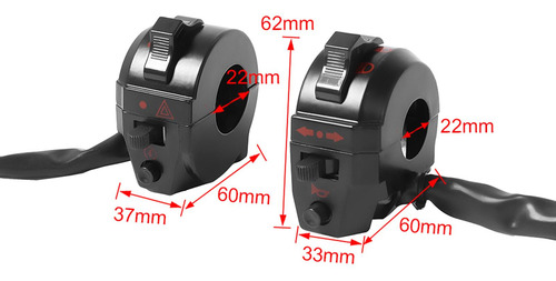 Interruptor De Manillar De Motocicleta, 2 Uds., Control De