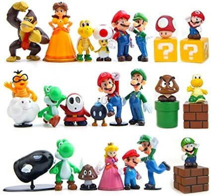 Joysee Juego De 28 Figuras De Acción Super Mario Bros Super