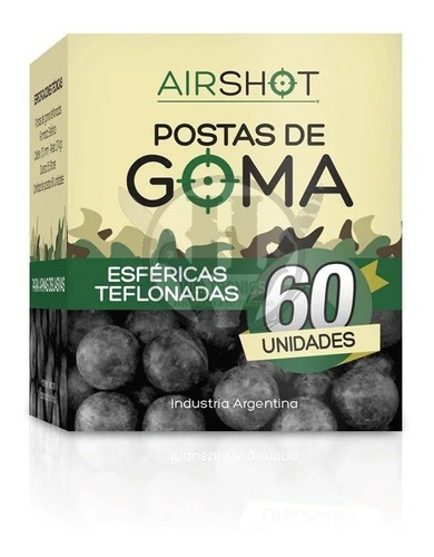 Postas De Goma Teflonada 17.5mm X60 Para Escopeta Disuasiva