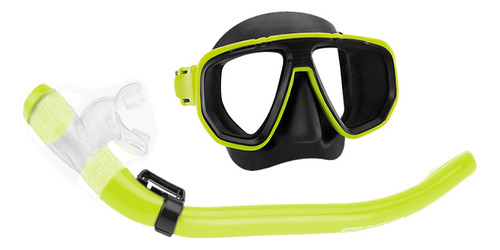 Kit Mergulho Máscara Snorkel Com Válvula Seasub Dua Pro