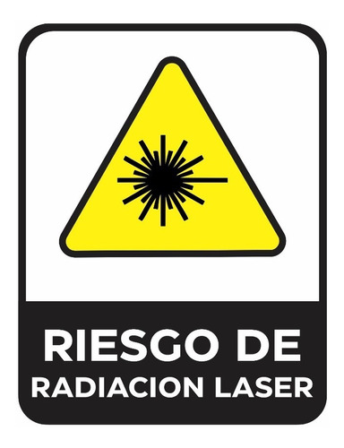 Cartel Atencion Riesgo De Radiacion Laser 22x28 Alto Impacto