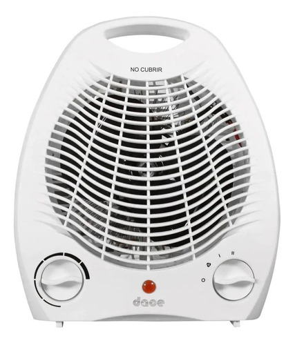 Calefactor Con Ventilador Eléctrico De Mesa Dace Caelecv-0110 2 Niveles Blanco 110v