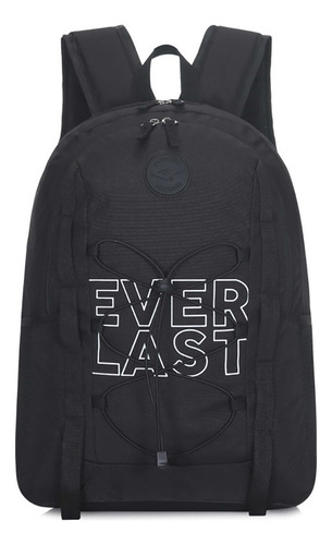 Mochila Urbana Everlast 16939 Color Negro Diseño De La Tela Lisa