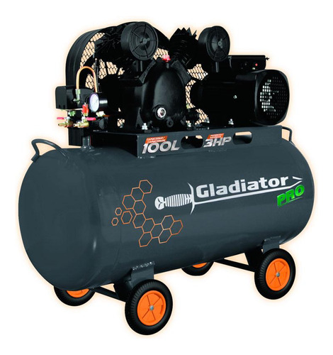 Compresor Banda Gladiator Pro 3hp 150lts - Ce815/220/m/50/3