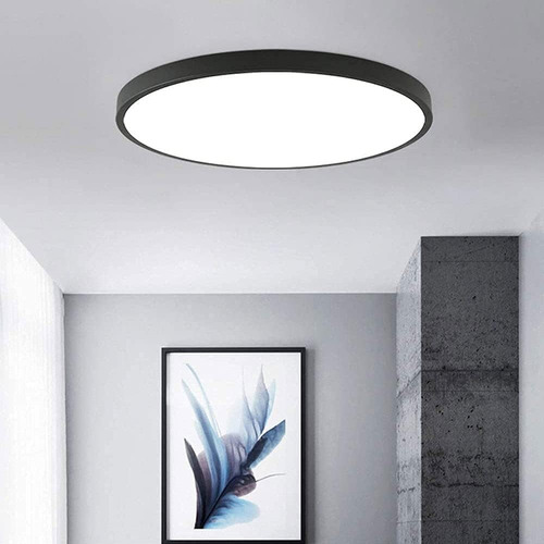 Lampara Led Decorativa 36w C/control 3 Tonos Negra Dimpro.