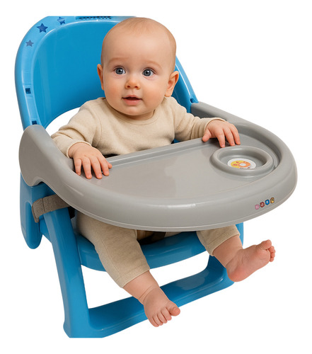 Silla Periquera De Bebe Para Comer Promeyco Plegable Sillita Color Azul