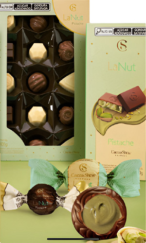Bombons De Chocolate Mini Show Pistache 108g Cacau Show