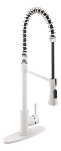 Grifo Cocina Blanco Mate 1.8 Gpm Con Resorte Extraíble