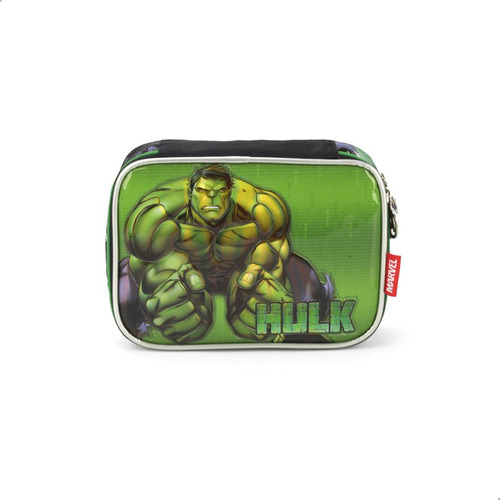 Estojo Escolar Masculino Do Hulk 100 Pens By Luxcel 39594 Cor Verde