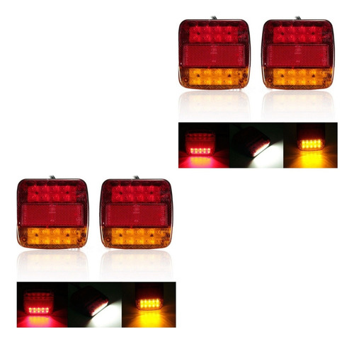 2 Pares De Luz De Matrícula Led Accessory For Vehicle