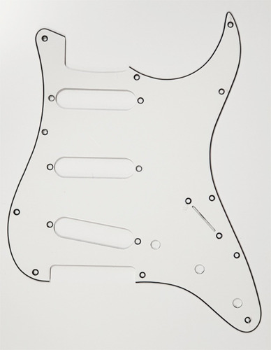 Pickguards Para Guitarra Stratocaster Colore Negro Y Blanco