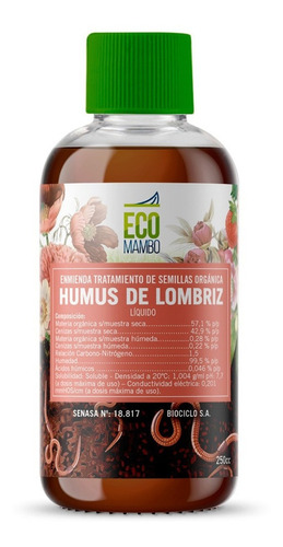 Ecomambo Humus De Lombriz Californiana Liquído 250ml