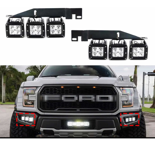 Kit Faros De Niebla Led Ford Lobo Raptor 2017 2018 2019 2020