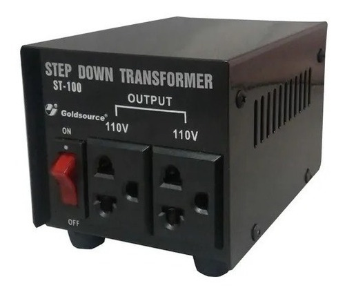 Transformador 220v - 110v Ac 100w Con Interruptor Kingsale