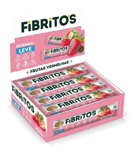 Fibritos Com Frutas Vermelhas Biosoft (cx C/ 15 Un De 25g)