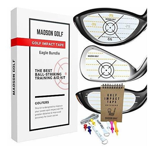 Madson Golf Club Impact Tape Labels, Swing Trainer Bundle W