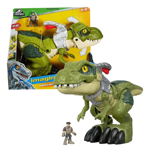 Mattel Imaginext Jurassic World Dinossauro Brinquedo T-Rex Ação de luta