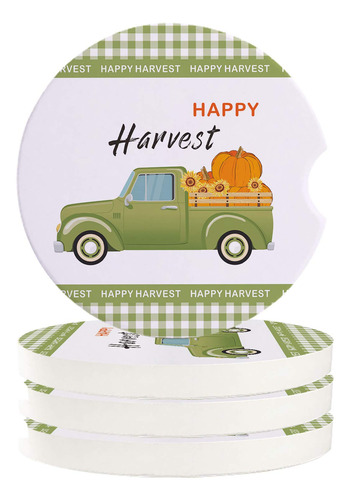 4 Posavaso Para Auto Happy Harvest Conveniente Ranura